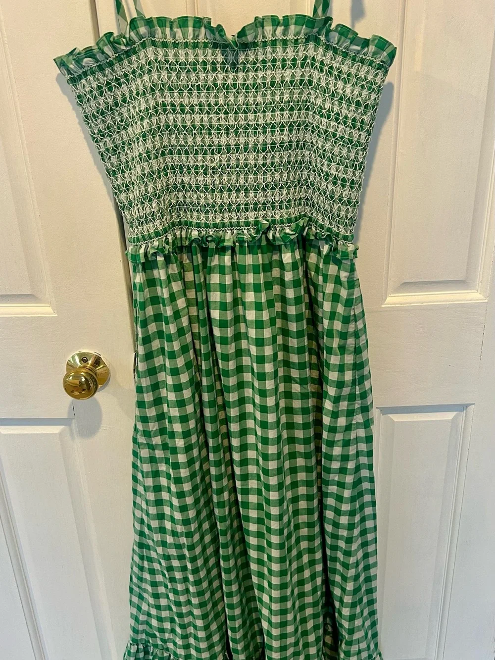 kate spade Green Gingham Smocked Sundress - Picture 4 of 4